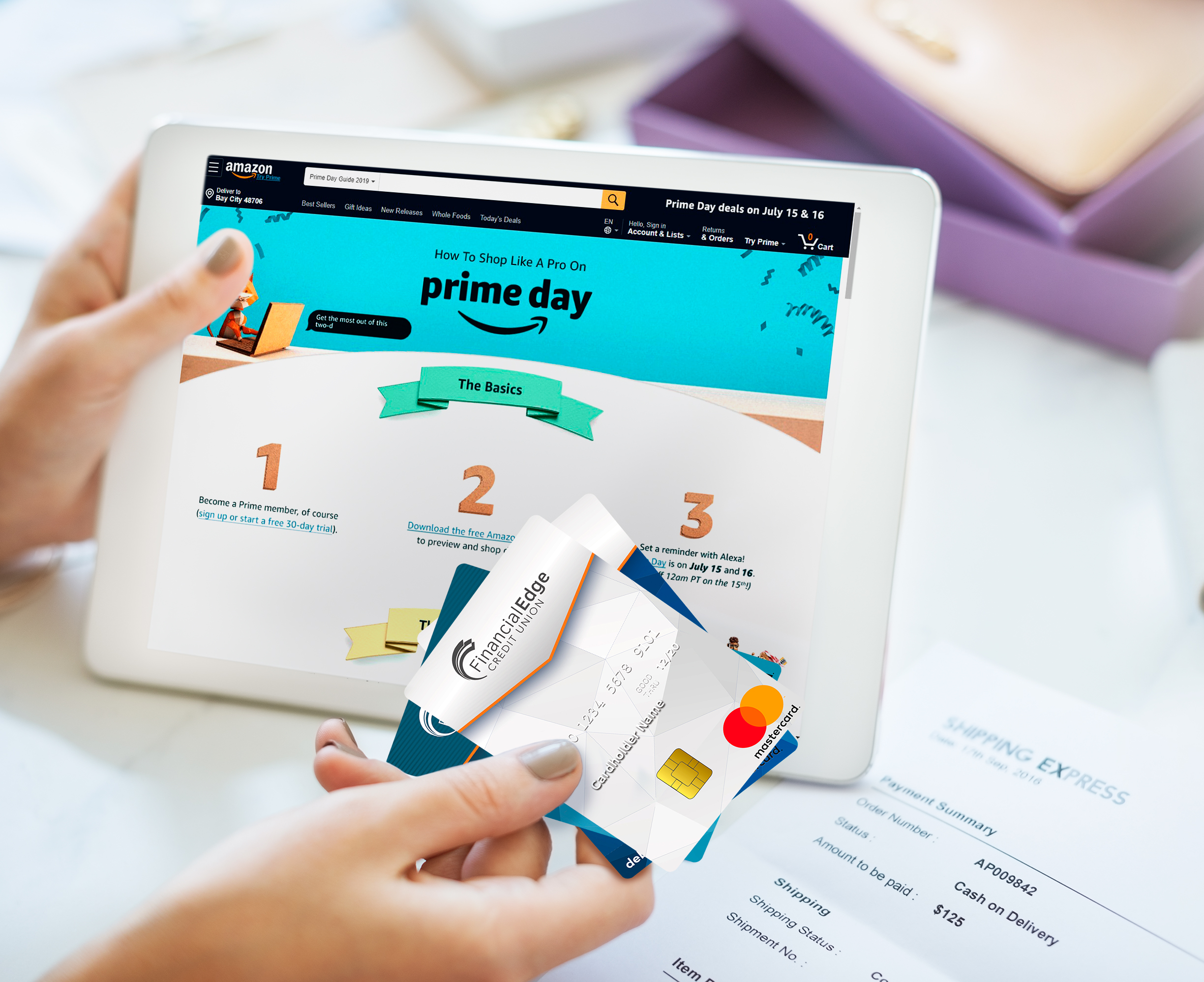 Use your FinancialEdge credit or debit card on Amazon Prime Day for a chance to win an $100 Amazon gift card!